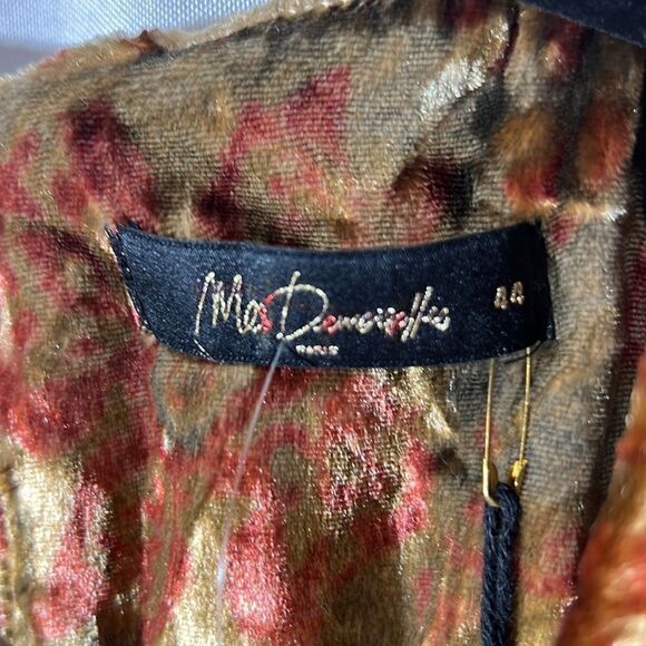 MES DEMOISELLES V-NECK SILK VELVET MINI DRESS NWT SIZE 12 - Picture 8 of 10